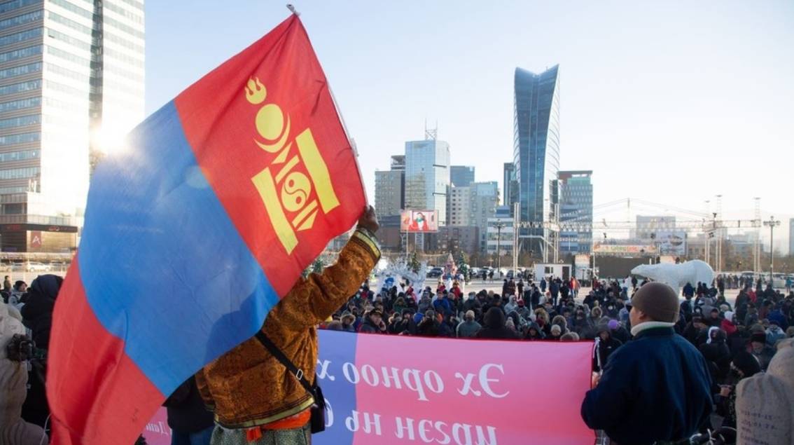 Massive protests have erupted in Mongolia over a corruption scandal